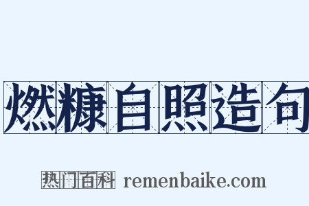 燃糠自照造句是什么意思的图片